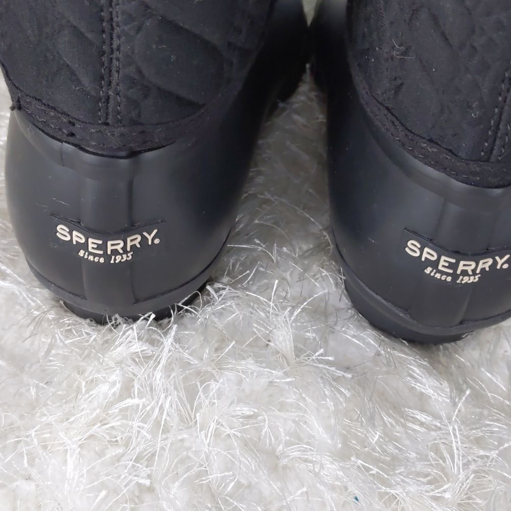 Sperry Black Quilted Duck Boots - Picture 5 of 10